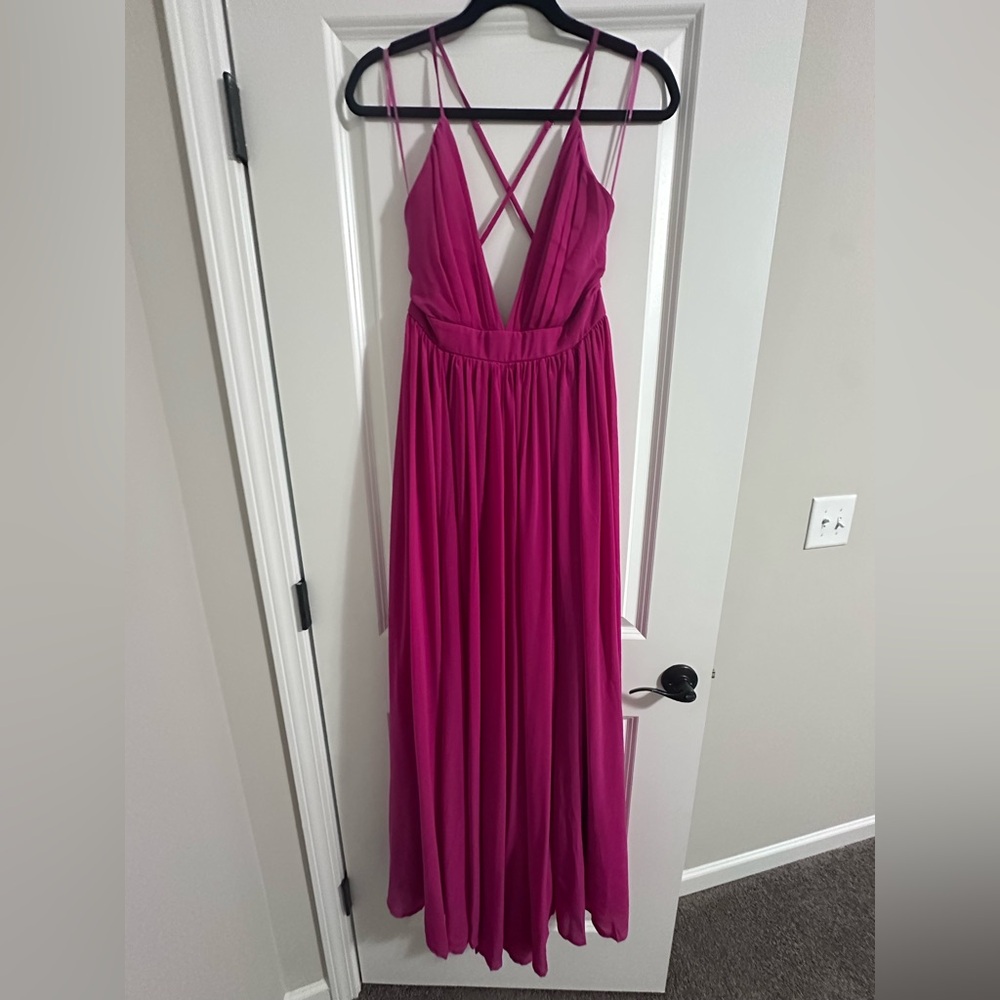 Pink Lily It All Begins With Love Magenta Maxi Dress - Picture 4 of 9